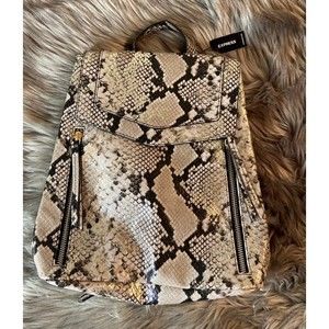 Express snakeprinted backpack